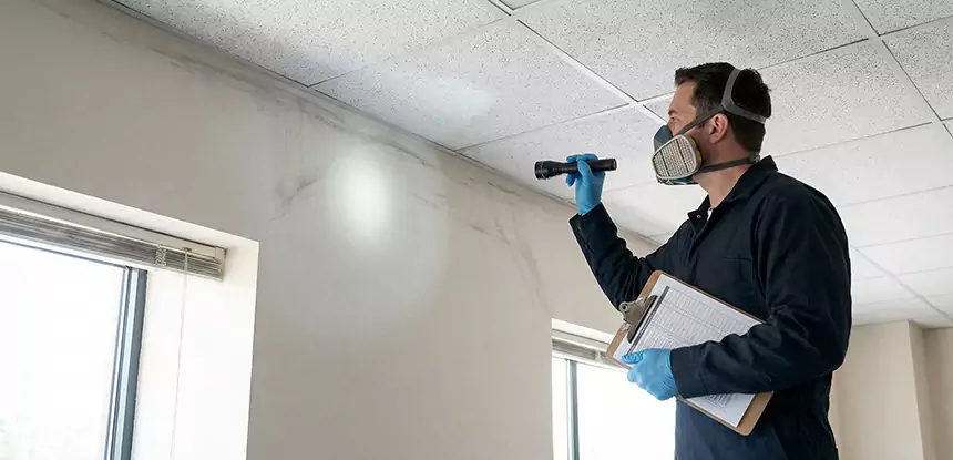 Ceiling Water Damage Inspection in Leawood