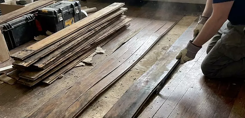 Wood Veneer Water Damage Repair Leawood